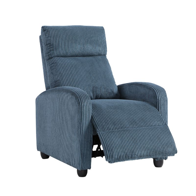 Pary Manual Push Back Reclining Chair with Midnight Blue Corduroy image number 5