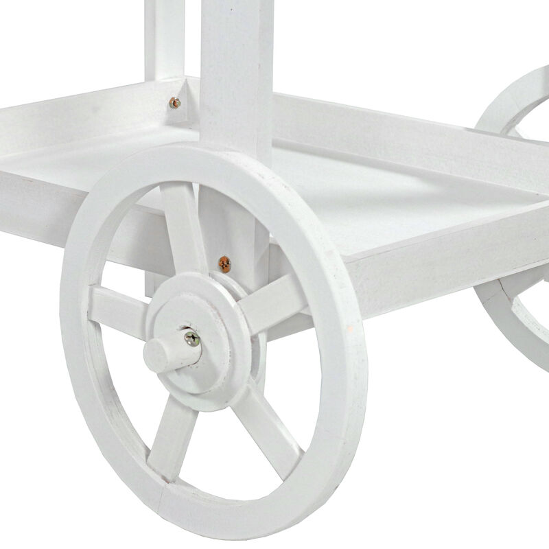 Sunnydaze Country Market Flower Stand Raised Garden Bed - White