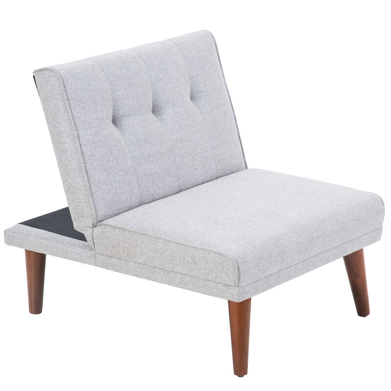 Comfy Mini Couches, Accent Chair with Adjustable Backrest, Armless Living Room Couch for Small Space, Bedroom, Home