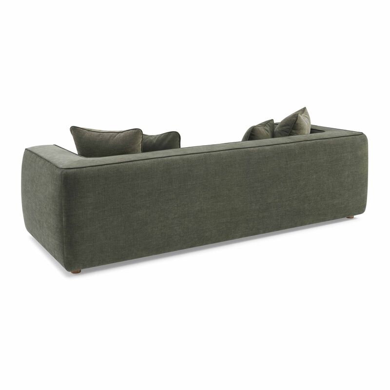 Tristine Olive Green Upcycled Basketweave Sofa image number 4