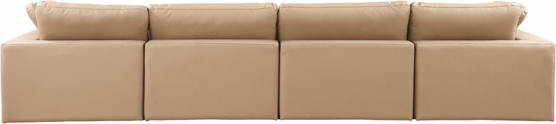 Meridian Furniture Comfy Tan Vegan Leather Modular Sofa image number 2
