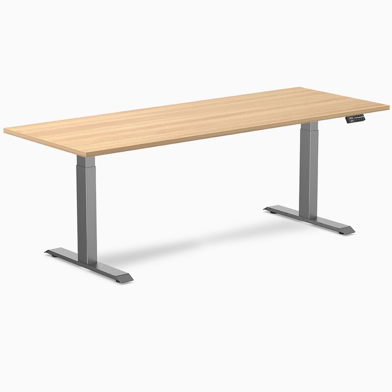 Desky Dual Laminate Sit Stand Desk image number 0