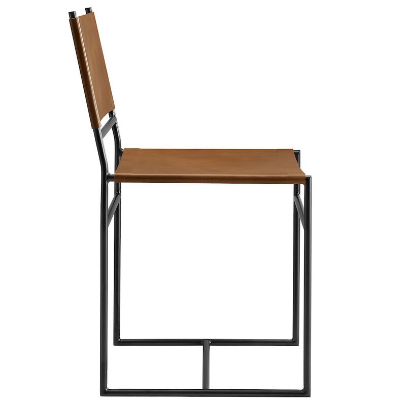 Thatcher Leather and Metal Dining Chair image number 3