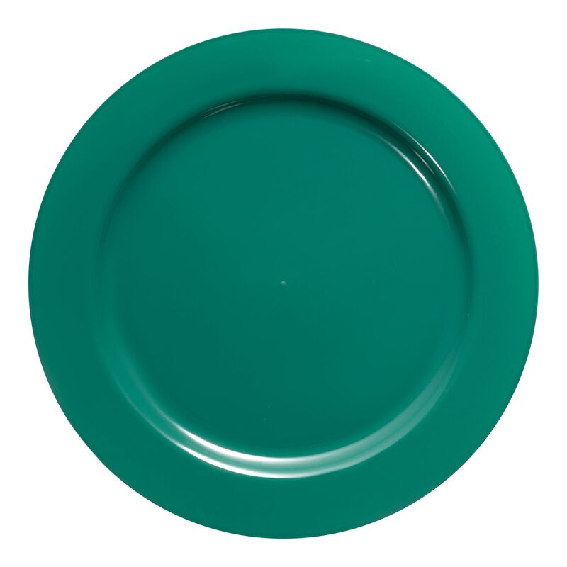 7.5" Solid Green Holiday Round Plastic Salad Plates (240 Plates) image number 0