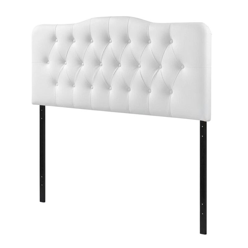 Upholstered Vinyl Full Headboard with Durable Padding and Classic Design image number 0