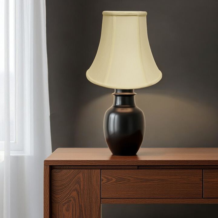 Hivvago 16" Ivory Premium Bell Monay Shantung Lampshade