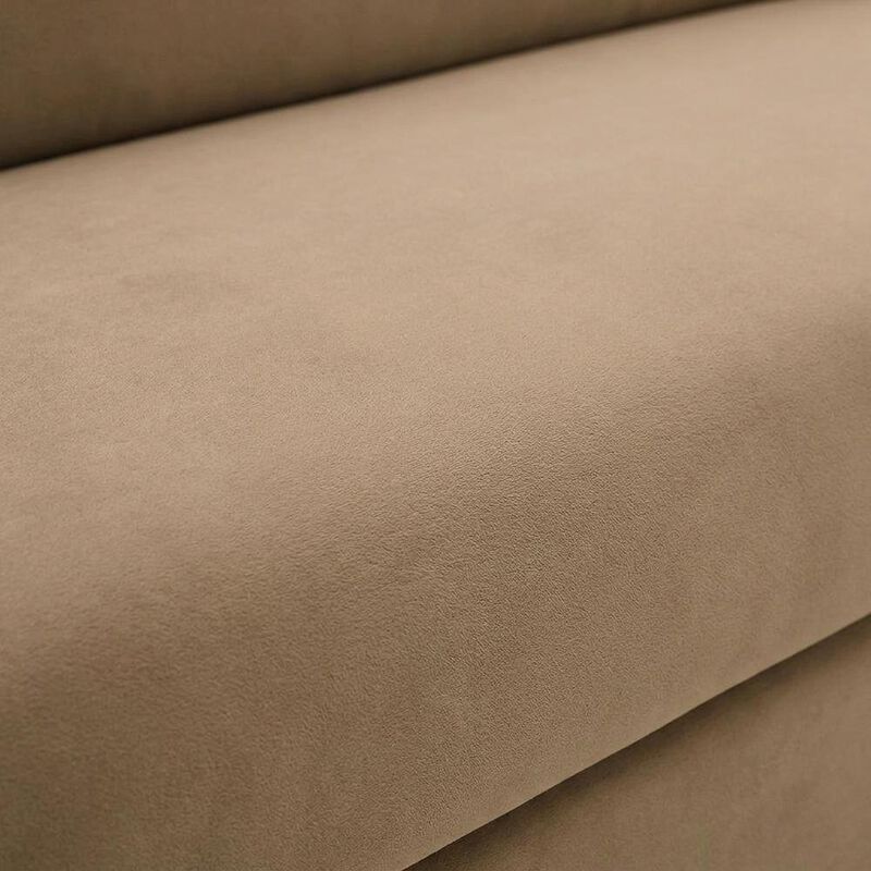 Performance Velvet Sofa, Comfy Modern Couch for Living Room, Taupe image number 5