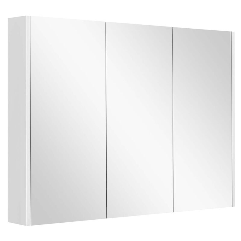 Costway 36" Wide Wall Mount Mirrored Bathroom Medicine Cabinet Organizer with Mirror Door