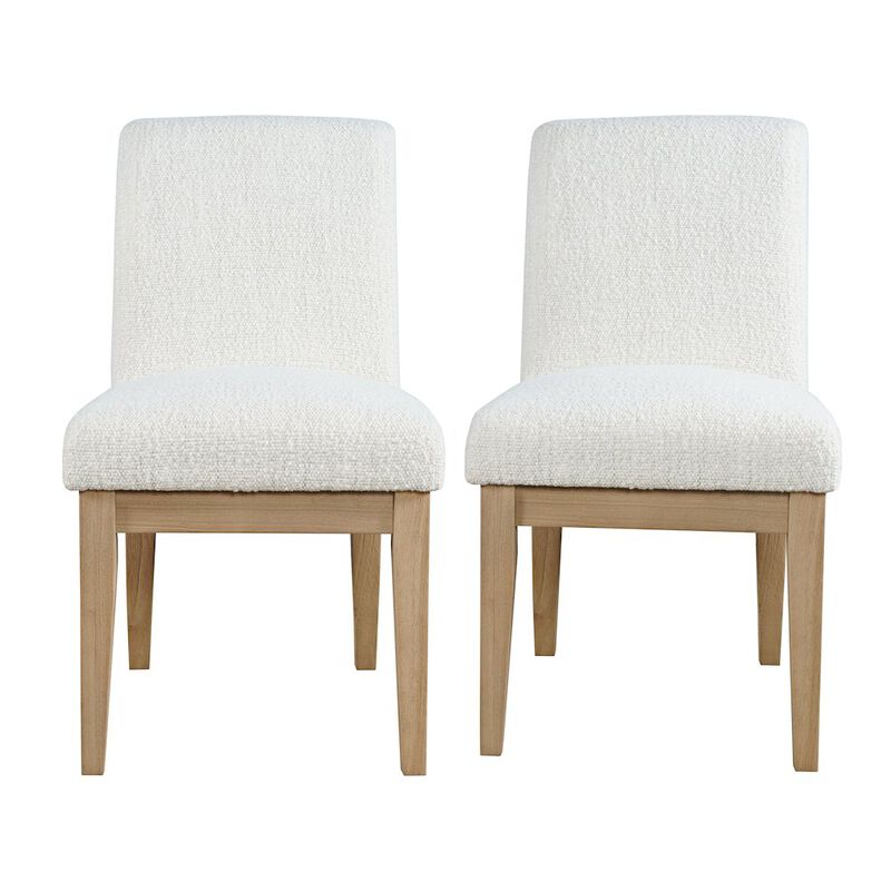Jofran Sequoia Modern Rustic Solid Wood Upholstered Parsons Dining Chair (Set of 2)