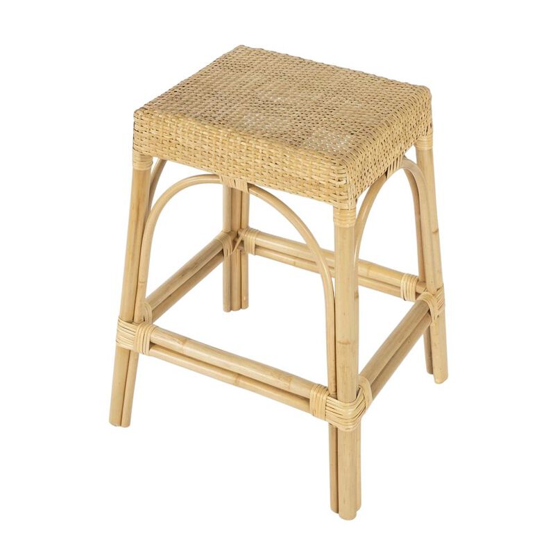 Butler Specialty Robias Rectangular Rattan 24.5" Counter Stool image number 0