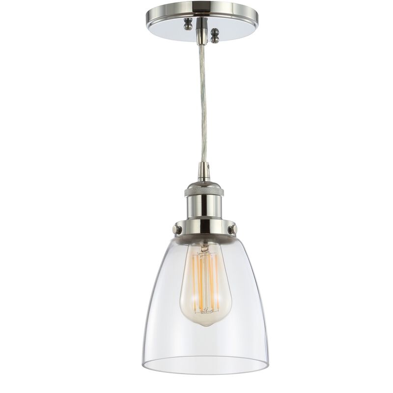 Cleo Adjustable Metal/Glass LED Pendant