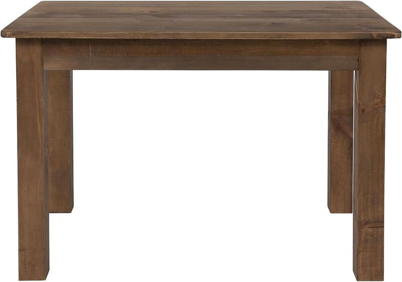 ShipItFurniture Hercules 46x30 Antique Rustic Solid Pine Farm Dining Table image number 4