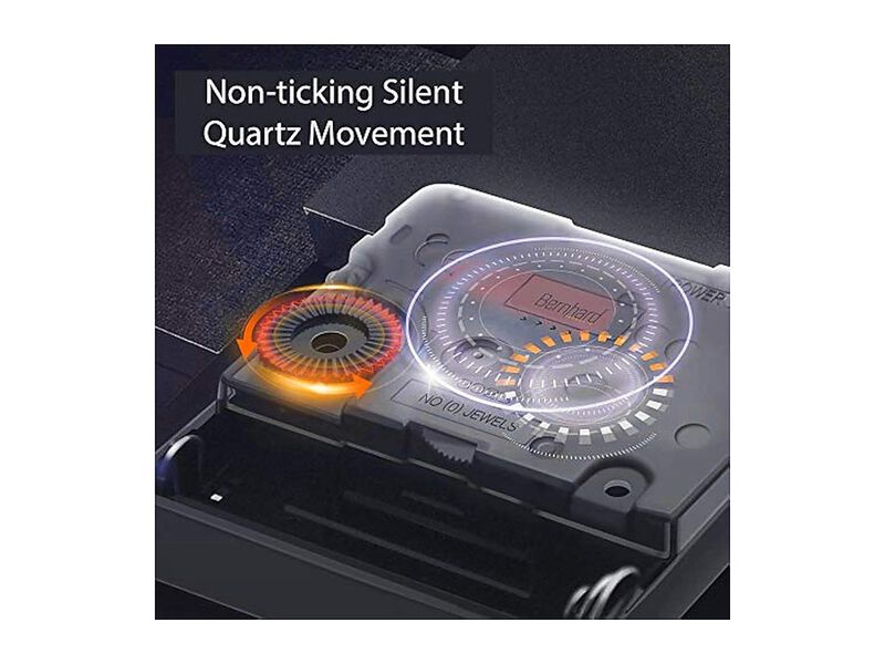 Black Wall Clock 12 Inch Silent Non Ticking Easy Read Battery Operated image number 3