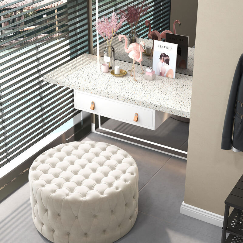 Storage Ottoman, Comfortable Upholstered Footrest and Bench for Sofa or Bed