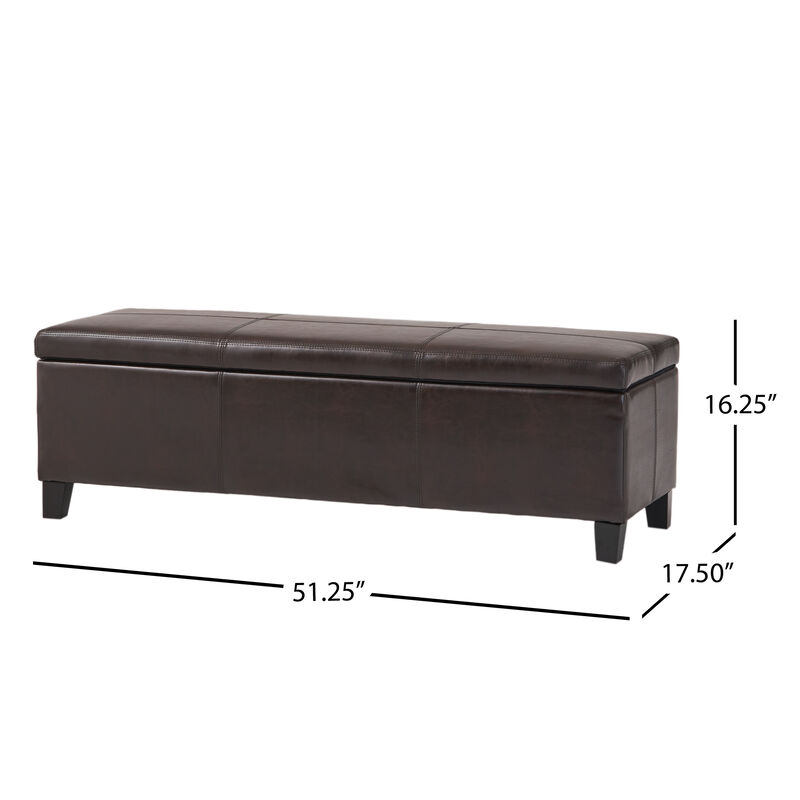 Merax Merax PU Leather Home Storage Ottoman image number 7