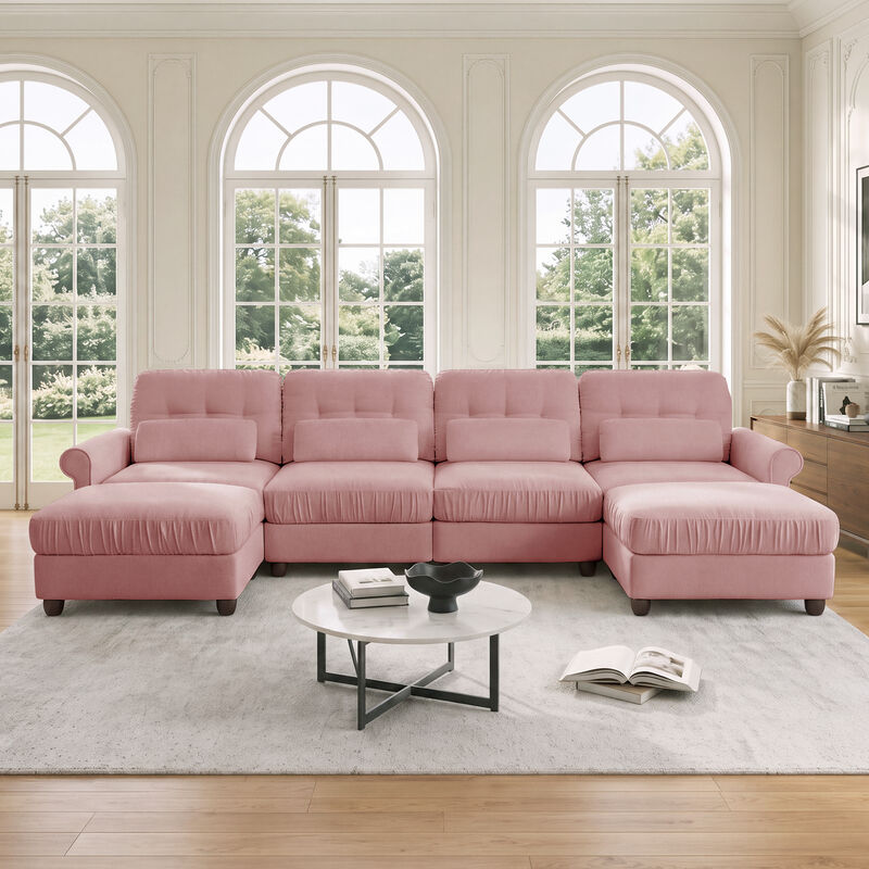 Jokceg Chenille U‑Shape Modular Sectional Sofa image number 1