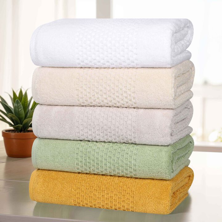 Soft Zero Twist Cotton Waffle Weave Hand Towel Set 6 Pack