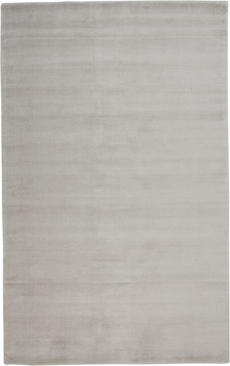 2 X 3 gray And Silver Hand Woven Distressed Area Rug
