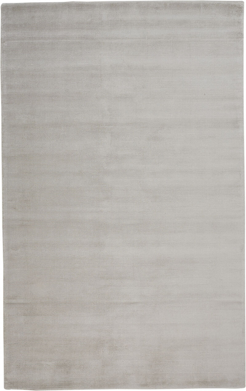 2 X 3 gray And Silver Hand Woven Distressed Area Rug image number 0