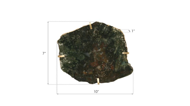 Gem Wall Tile in Brass Setting