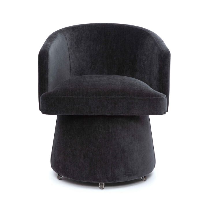 Kristen Upcycled Chenille Rolling Desk Chair