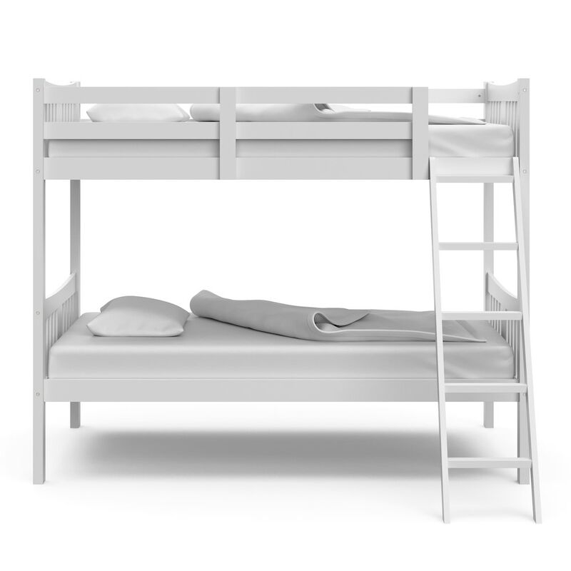 Storkcraft Caribou Twin-over-Twin Bunk Bed (White)