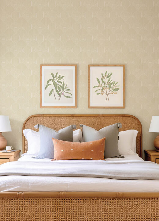 Meyberg Khaki Geometric Wallpaper