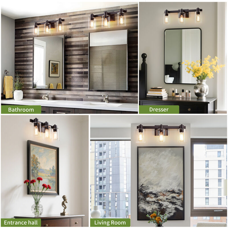 22" Modern 3-Light Dimmable Indoor Wall Sconce image number 9