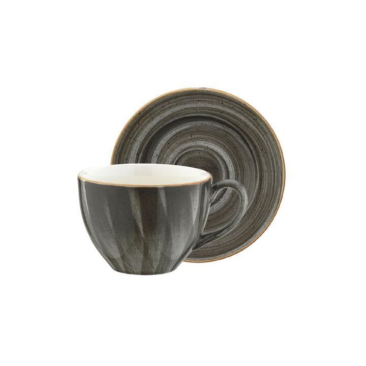 Space Bistro 7 oz. Coffee Cup+Saucer Set for 2