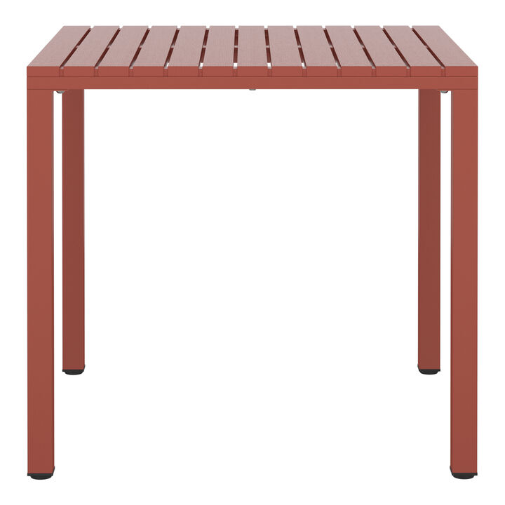 WestinTrends 31.5" Iron Metal Frame Outdoor Square Patio Dining Table