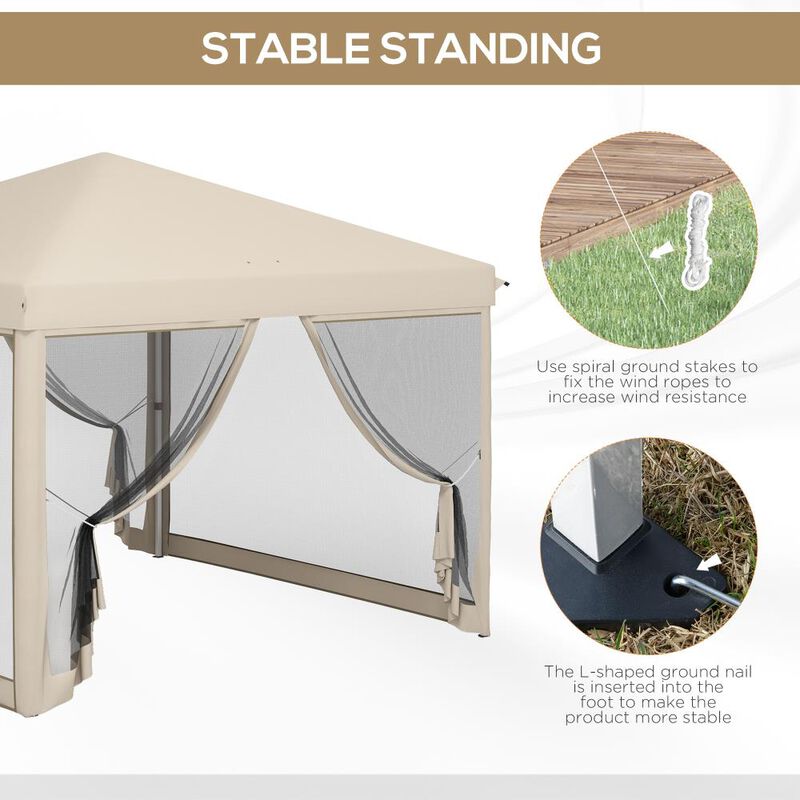 Hivvago 10x10 Pop Up Screen Tent with Adjustable Height image number 4
