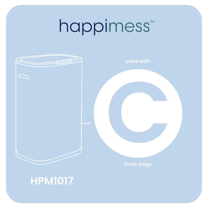 Tammi Kitchen 14.5-Gallon Slim Metal Push Button Trash Can