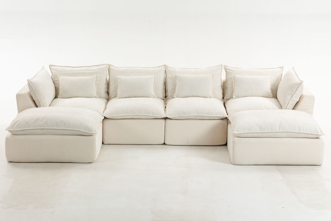 Blebze 129.8" Couch Oversized Modular Sectional