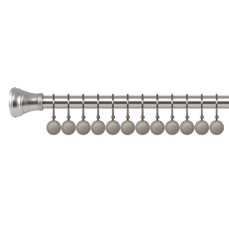Metal Double Shower Curtain Hooks, Set of 12 image number 3