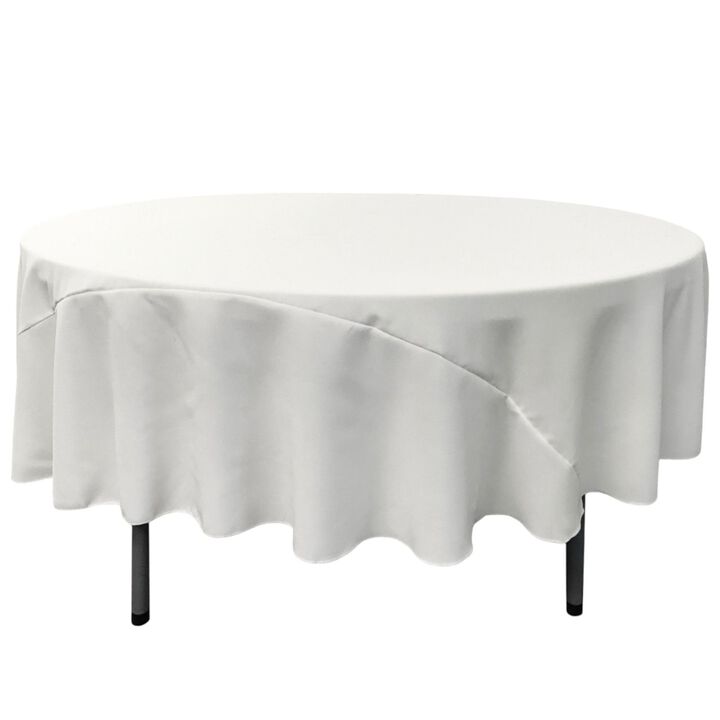Round Polyester Poplin Tablecloth for Weddings, Parties and Banquet Use
