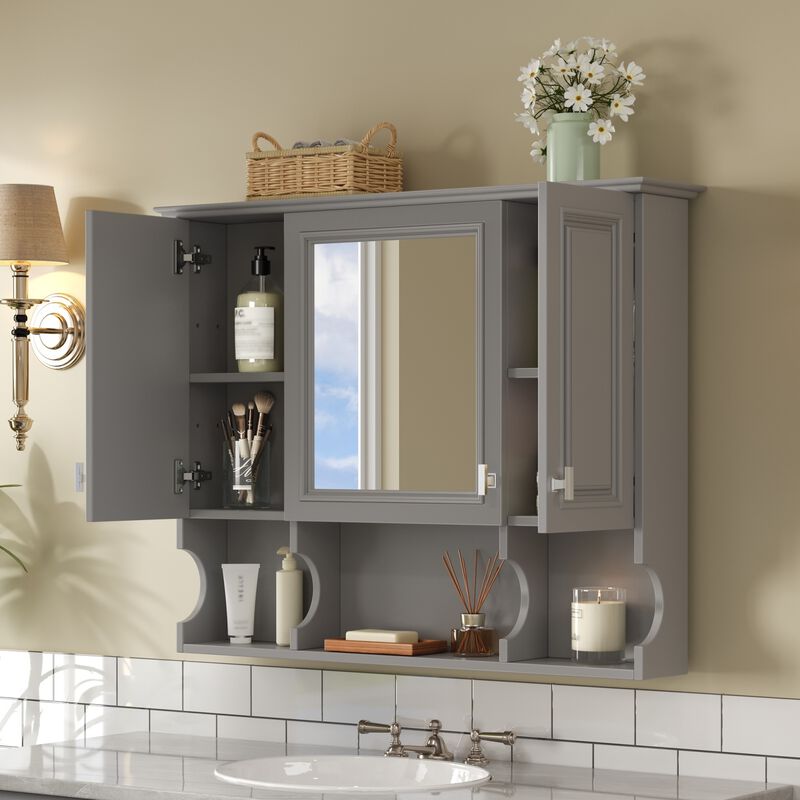 ELEMENT ACE Wall Mounted Medicine Cabinet with Adjustable Shelves and Soft Close Doors image number 5