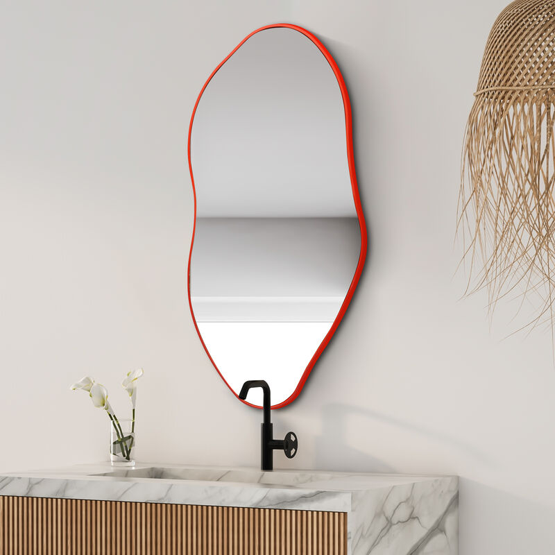 Everly Large Irregular Framed Decorative Wall Mirror