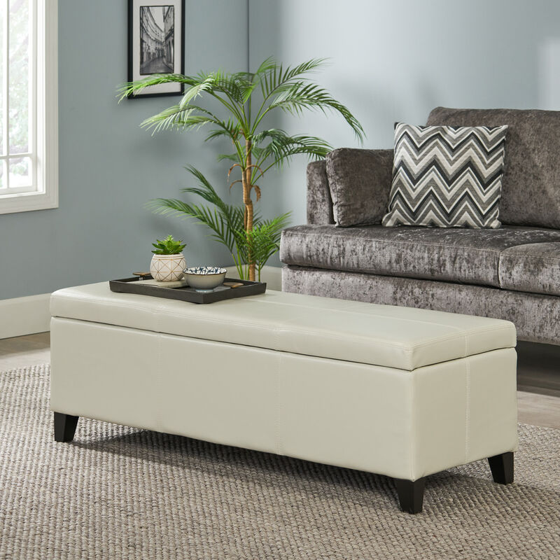 Merax Merax PU Leather Home Storage Ottoman image number 2