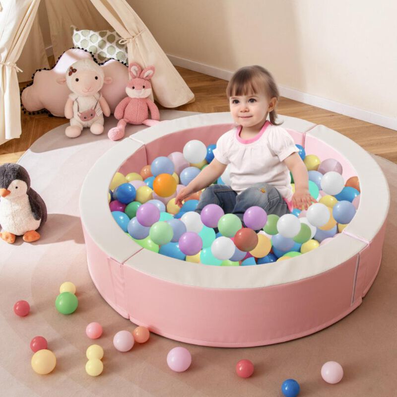 Hivvago Detachable Foam Ball Pit with 50 Colorful Ocean Balls