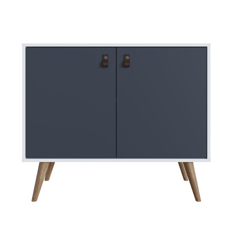 Amber White and Blue Accent Cabinet image number 0