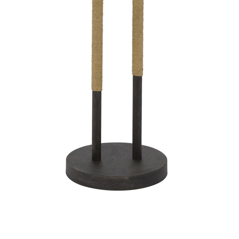 60 Inch Metal Tree Branch Base Floor Lamp, Dimmer, Black image number 4