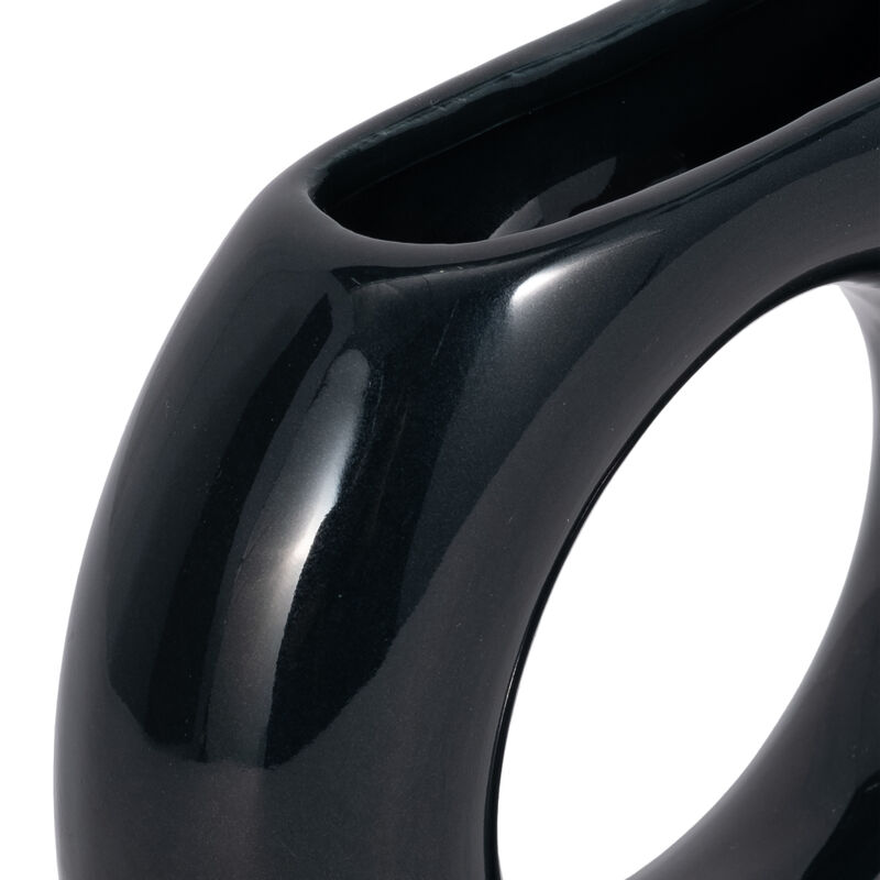 Cer, 5" Donut Vase, Navy image number 4