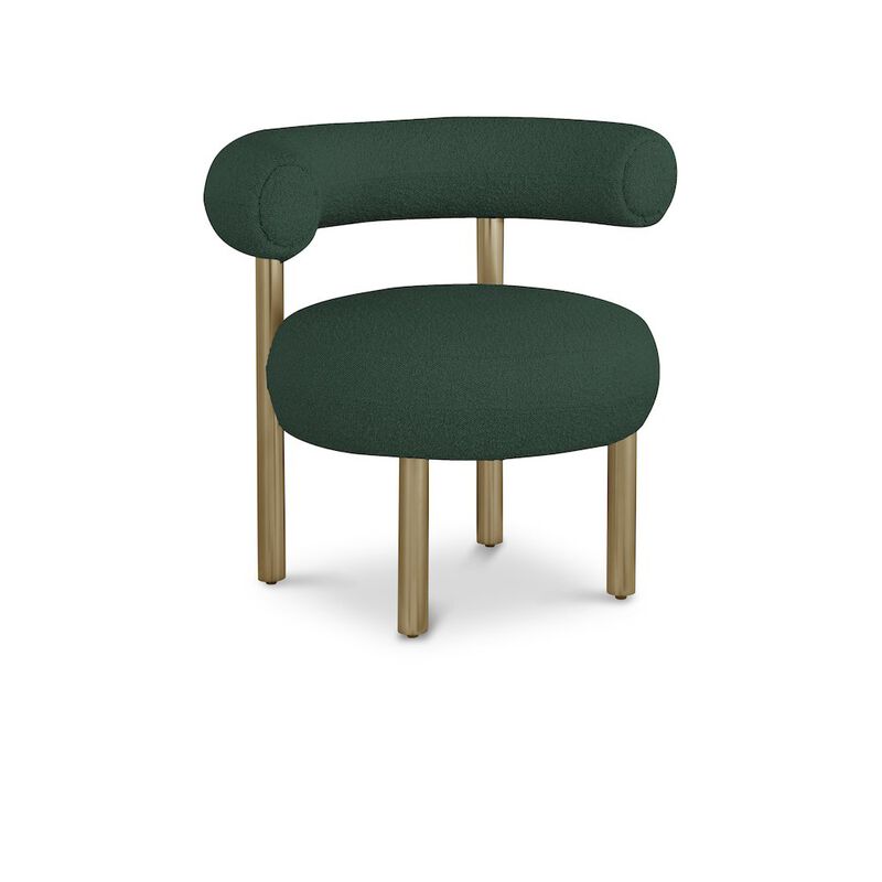 Meridian Furniture Bordeaux Green Boucle Fabric Accent Chair