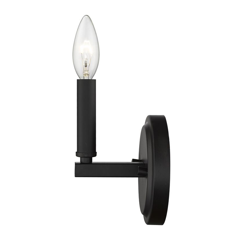 Hivvago One Light Matte Black Wall Sconce