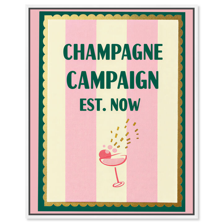 Champagne Campaign Drinks and Spirits Canvas Print by Art Remedy