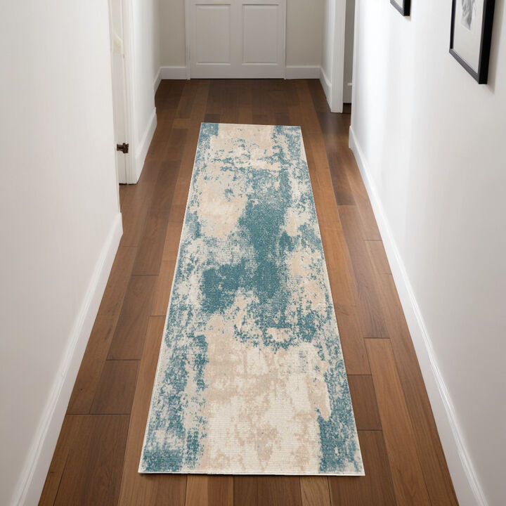 HomeRoots Abstract Non Skid Runner Rug