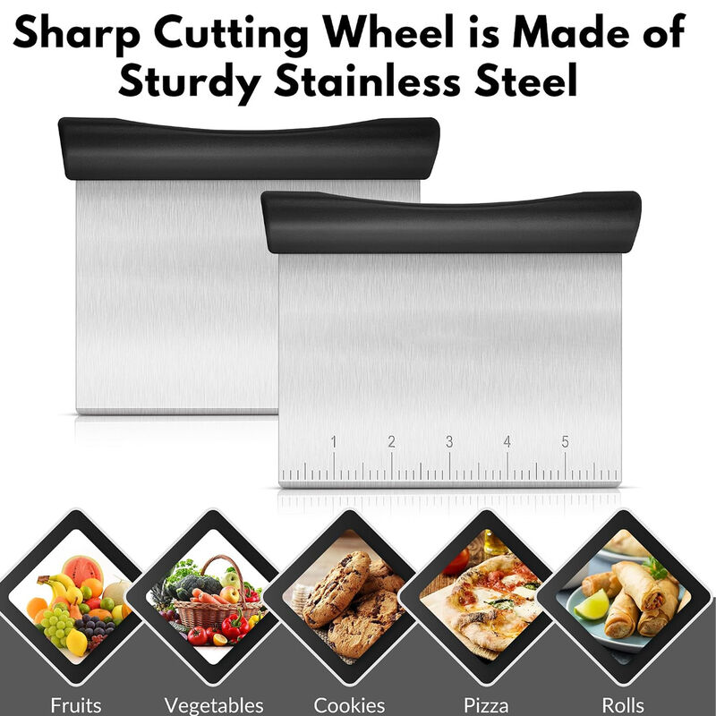 Multi-Purpose Stainless Steel Bench Scraper Dough Blender & Pastry Cutter image number 5