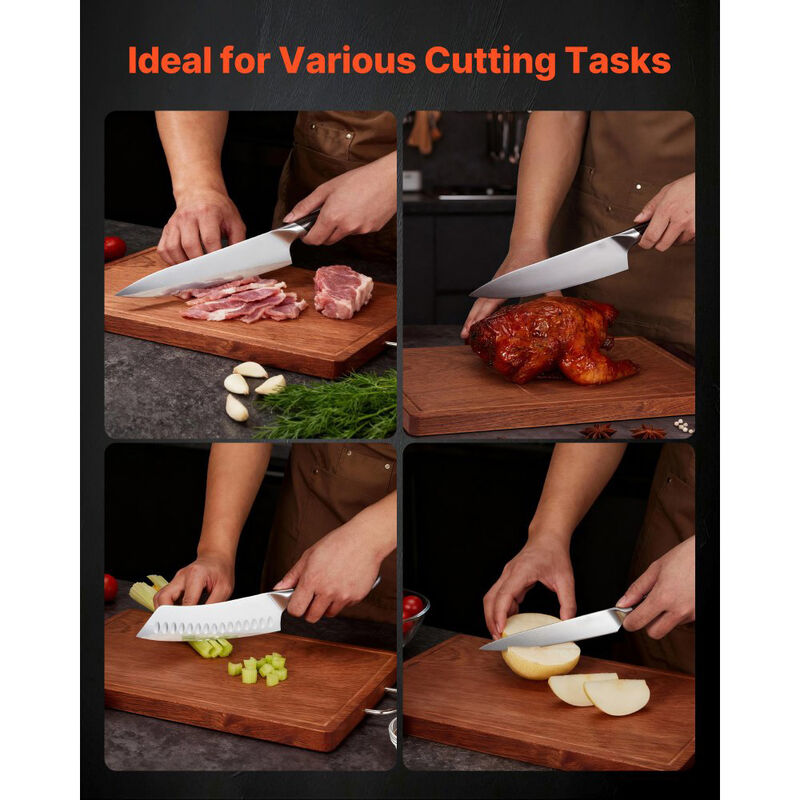 5 Piece Kitchen Knife Set, High Carbon Stainless Steel Cutlery with Ergonomic Handles image number 3