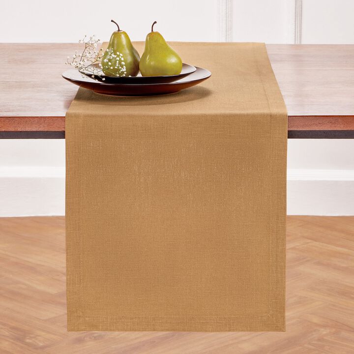 Solino Home Diana 100% Linen Table Runner &ndash; Handcrafted, Machine Washable, Perfect for Holiday and Everyday Dining