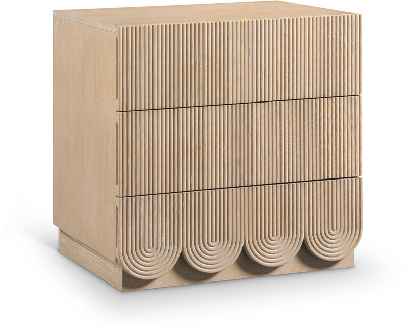 Meridian Furniture Scallop Natural Night Stand image number 0